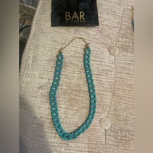 By Alexa Rae aqua necklace new